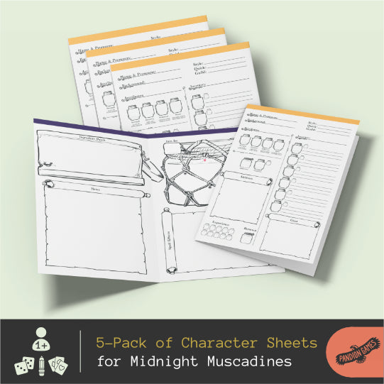 Midnight Muscadines Character Sheet Pack