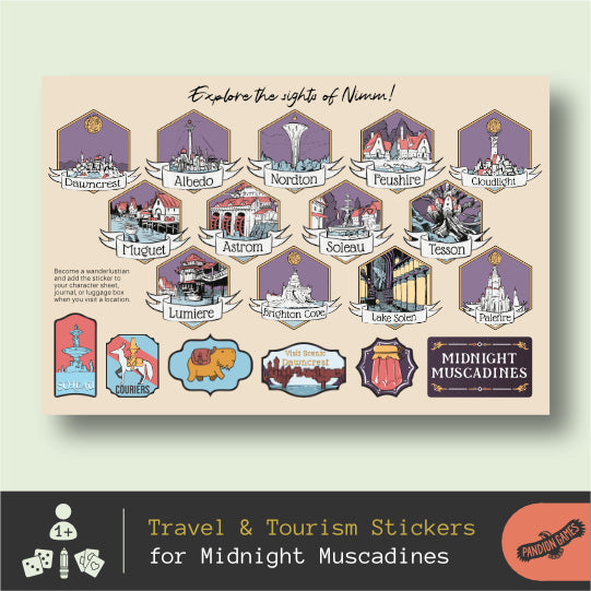 Midnight Muscadines Travel Stickers