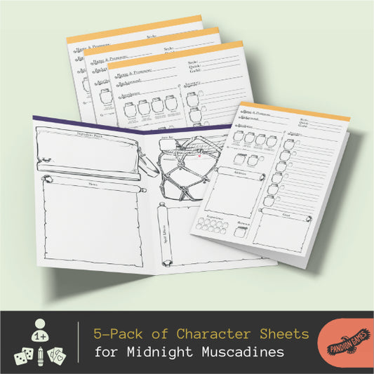 Midnight Muscadines Character Sheet Pack
